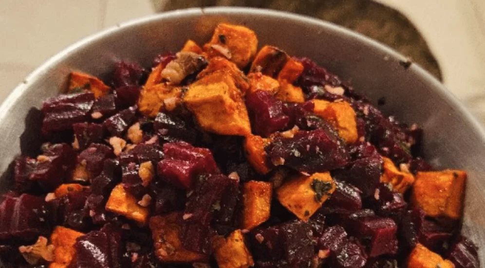 סלט סלק חגיגי וטבעוני