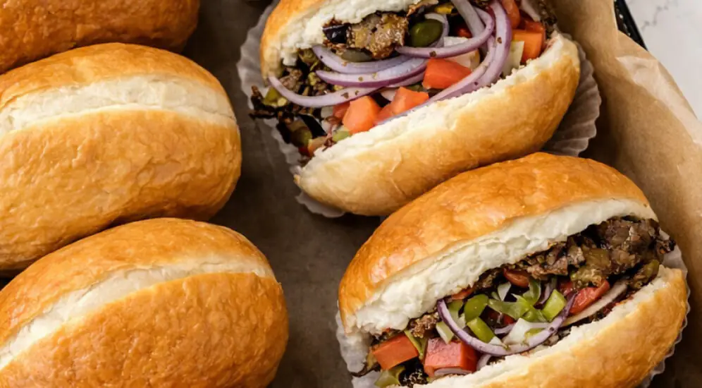 סופגנייה עם מילוי שווארמה פטריות